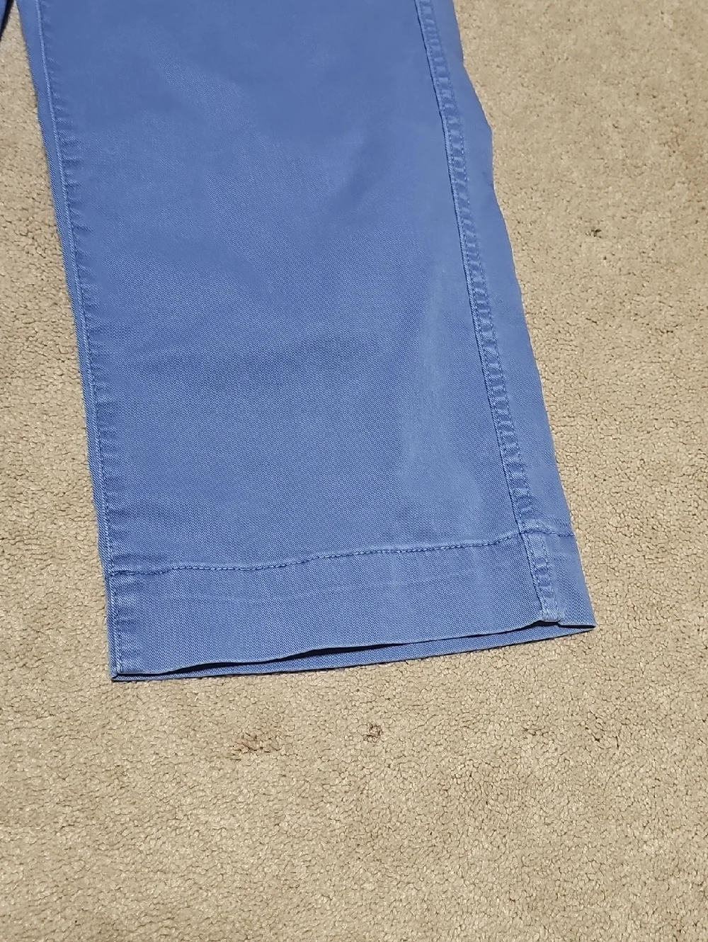 Marine Layer Bridget Slim Wide Crop Pants Marlin Blue Stretch Size 8 - Picture 3 of 8